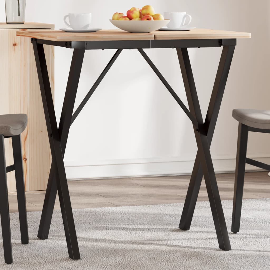 X-Bein-Gestell für Esstisch 60x50x73 cm aus Gusseisen