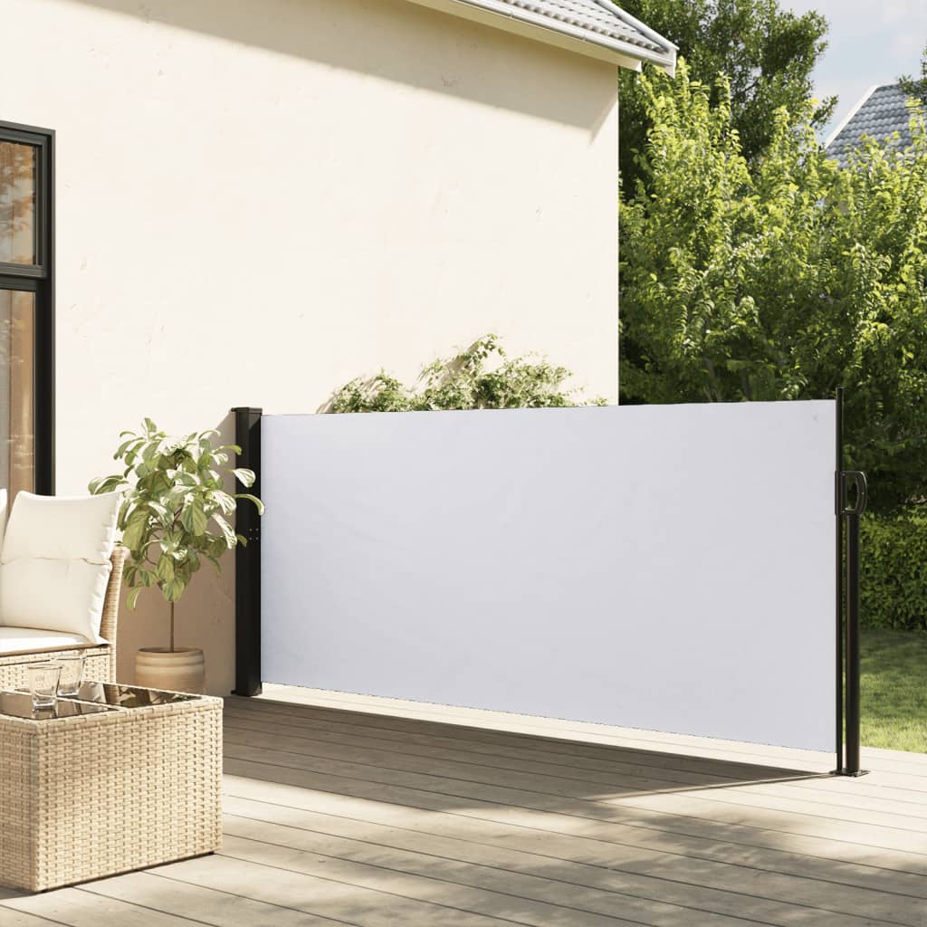 Tenda da Sole Laterale Retrattile Bianco 140x500 cm - homemem39