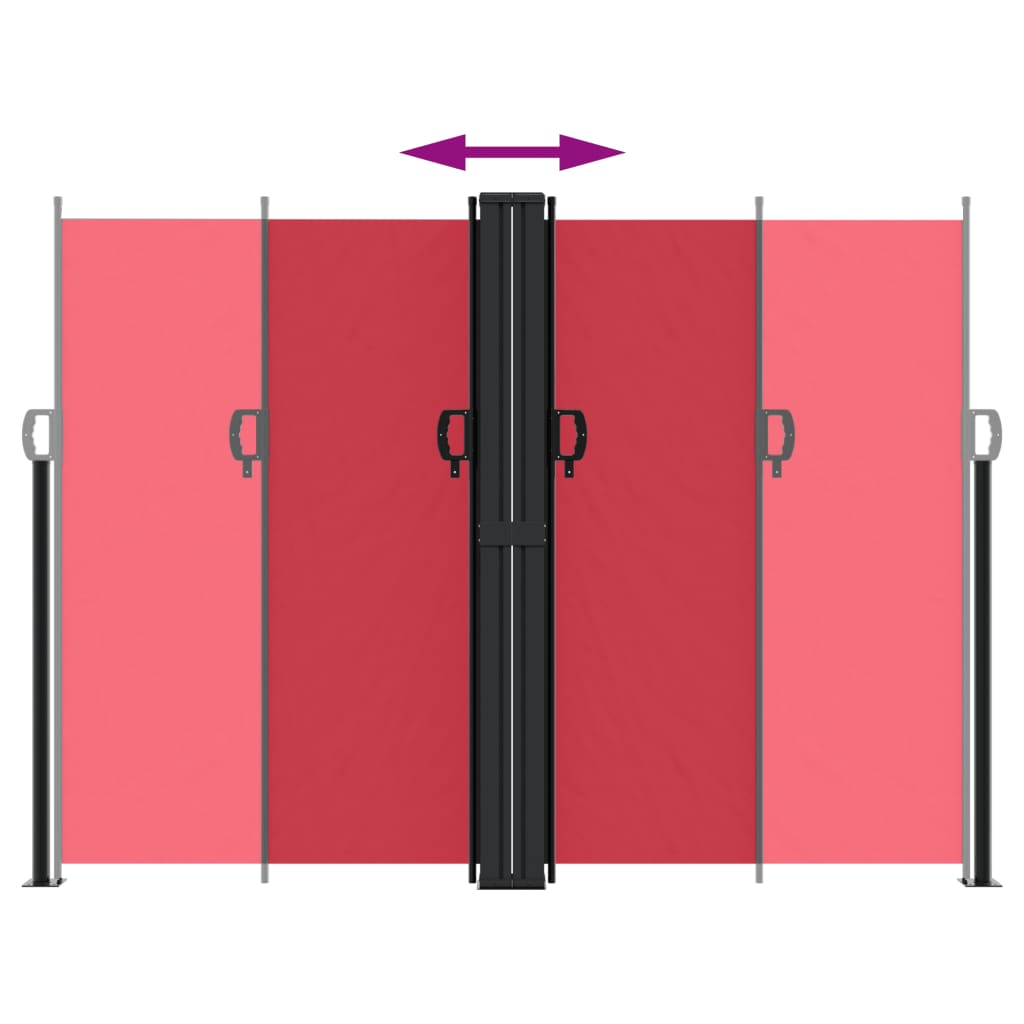 Tenda da Sole Laterale Retrattile Rossa 180x1000 cm - homemem39