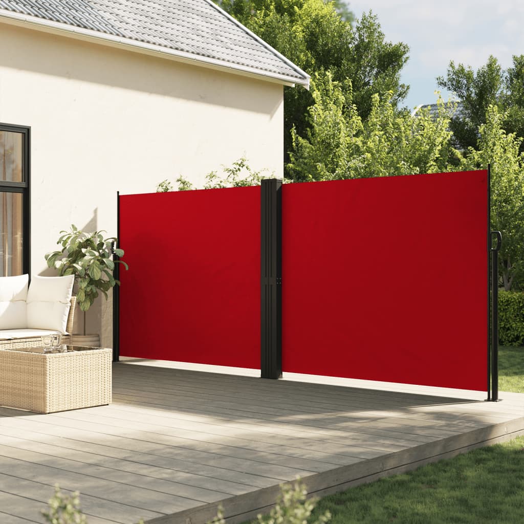 Tenda da Sole Laterale Retrattile Rossa 180x1000 cm - homemem39