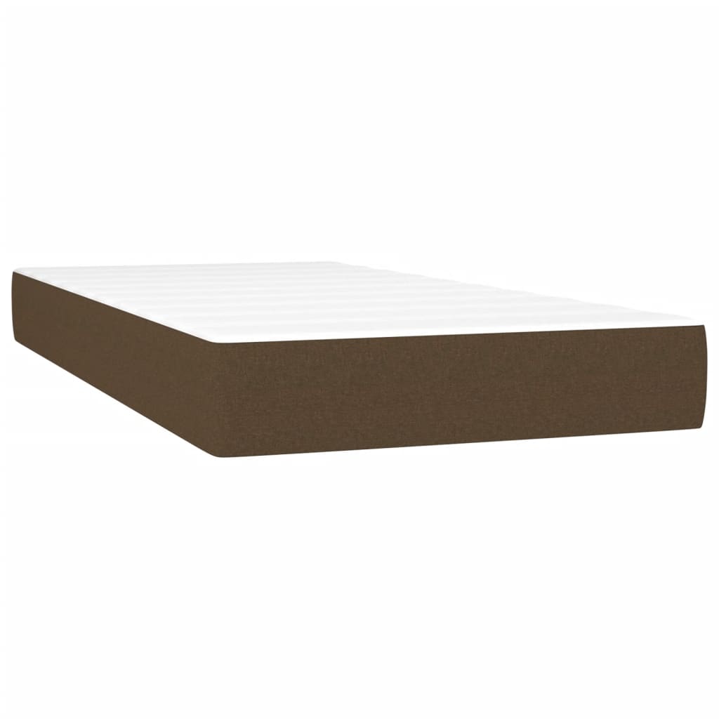 Materasso Molle Insacchettate Marrone Scuro 120x190x20 Tessuto - homemem39