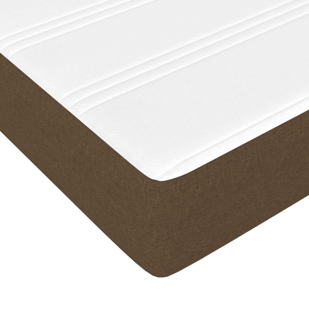 Materasso Molle Insacchettate Marrone Scuro 120x190x20 Tessuto - homemem39