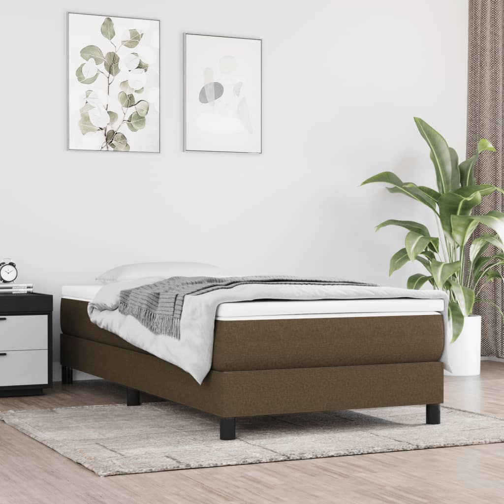 Materasso Molle Insacchettate Marrone Scuro 120x190x20 Tessuto - homemem39