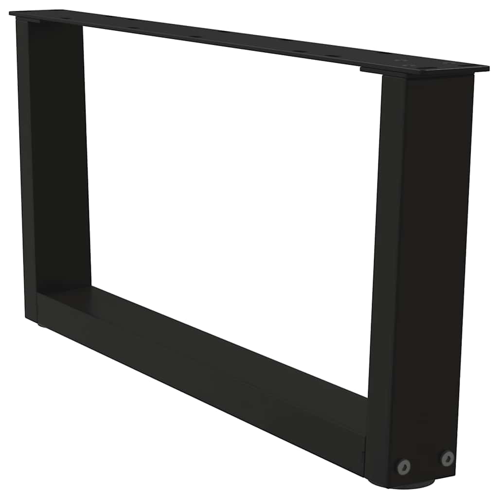 Gambe per Tavolo da Pranzo a V 2 pz Nero 70x(30-31,3)cm Acciaio - homemem39