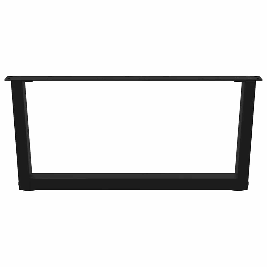 Gambe per Tavolo da Pranzo a V 2 pz Nero 70x(30-31,3)cm Acciaio - homemem39