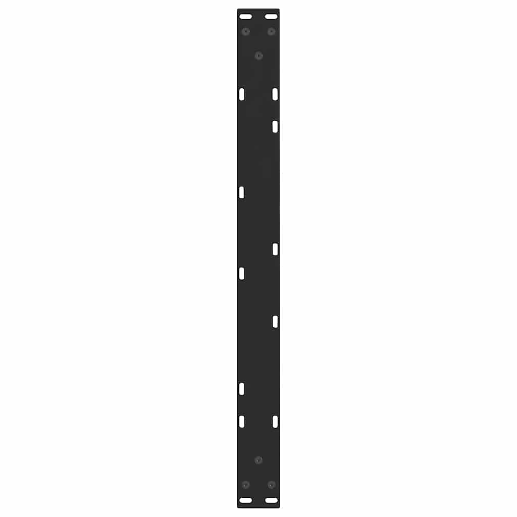 Gambe per Tavolo da Pranzo a V 2 pz Nero 70x(30-31,3)cm Acciaio - homemem39