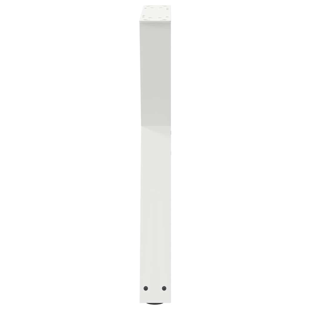 Gambe per Tavolo da Pranzo 2 pz Bianco 50x(72-73,3) cm Acciaio - homemem39