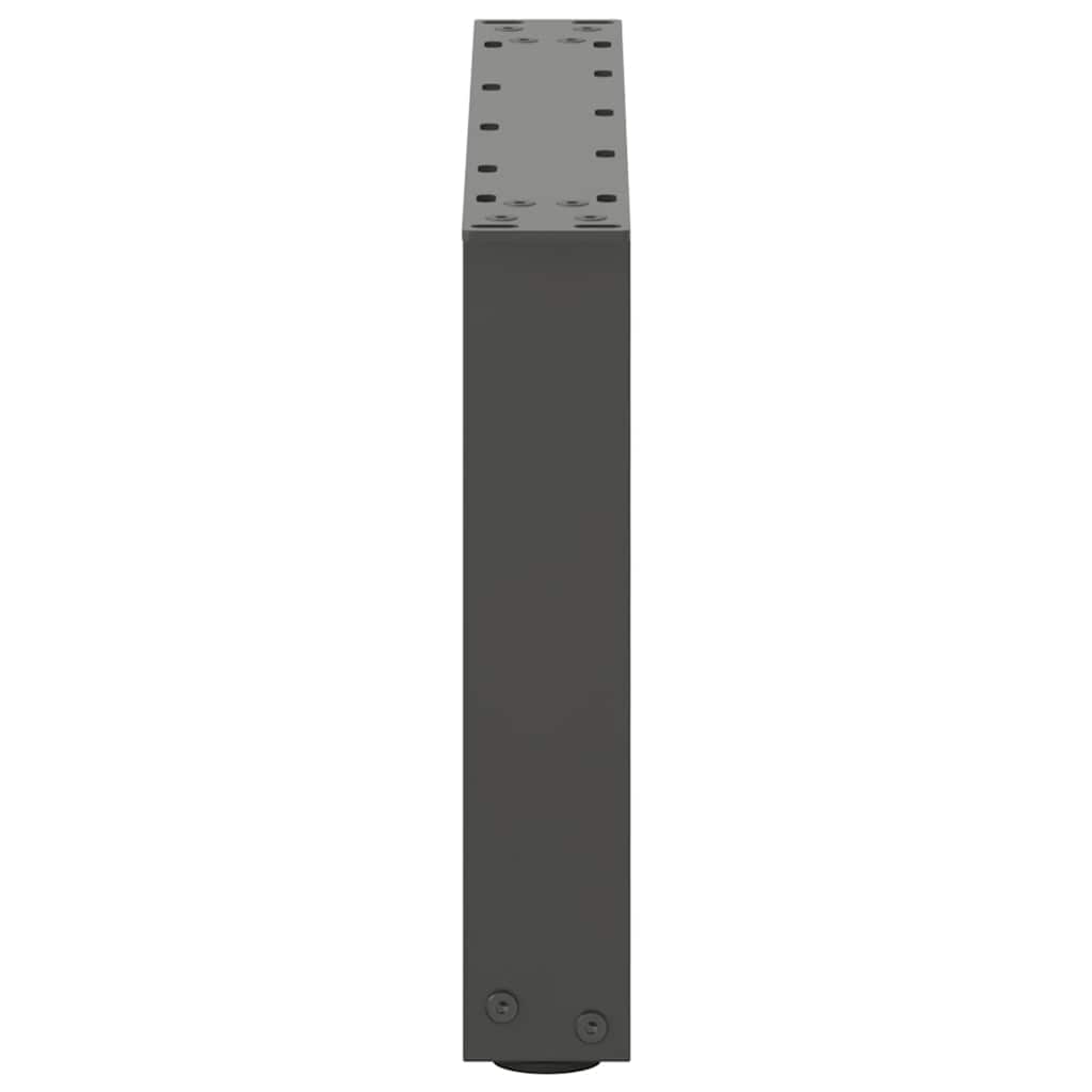 Gambe Tavolino Caffè a U 2 pz Antracite 50x(30-31)cm in Acciaio