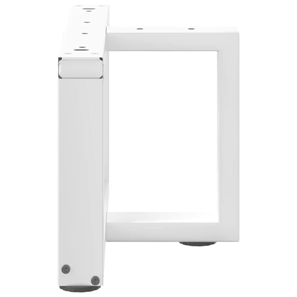 Gambe Tavolino da Caffè a T 2 pz Bianco 50x25x(30-31)cm Acciaio - homemem39