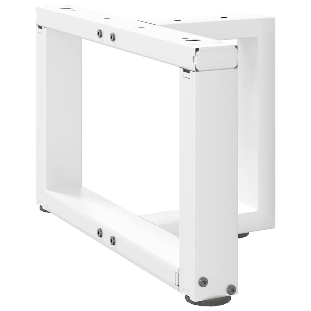 Gambe Tavolino da Caffè a T 2 pz Bianco 50x25x(30-31)cm Acciaio - homemem39