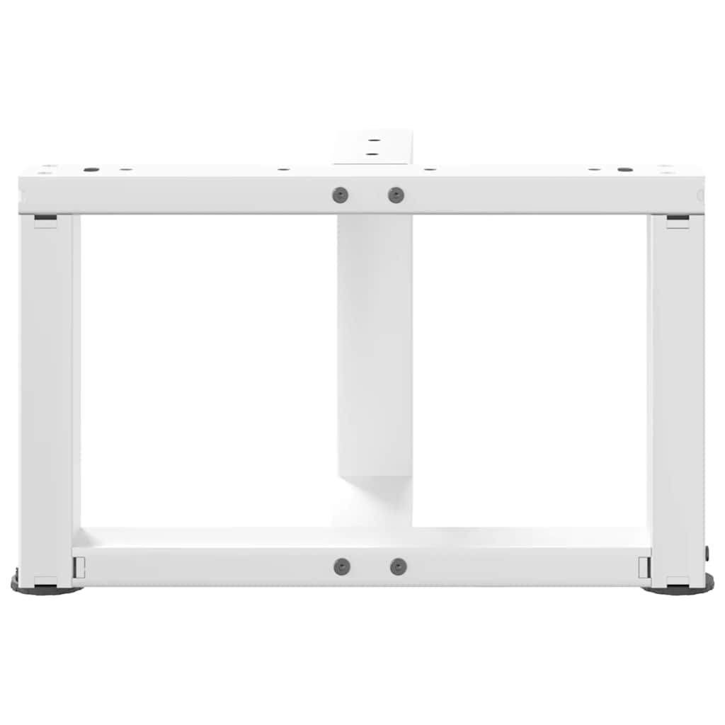 Gambe Tavolino da Caffè a T 2 pz Bianco 50x25x(30-31)cm Acciaio - homemem39