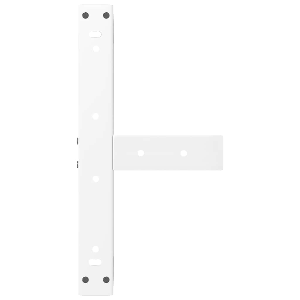 Gambe Tavolino da Caffè a T 2 pz Bianco 50x25x(30-31)cm Acciaio - homemem39