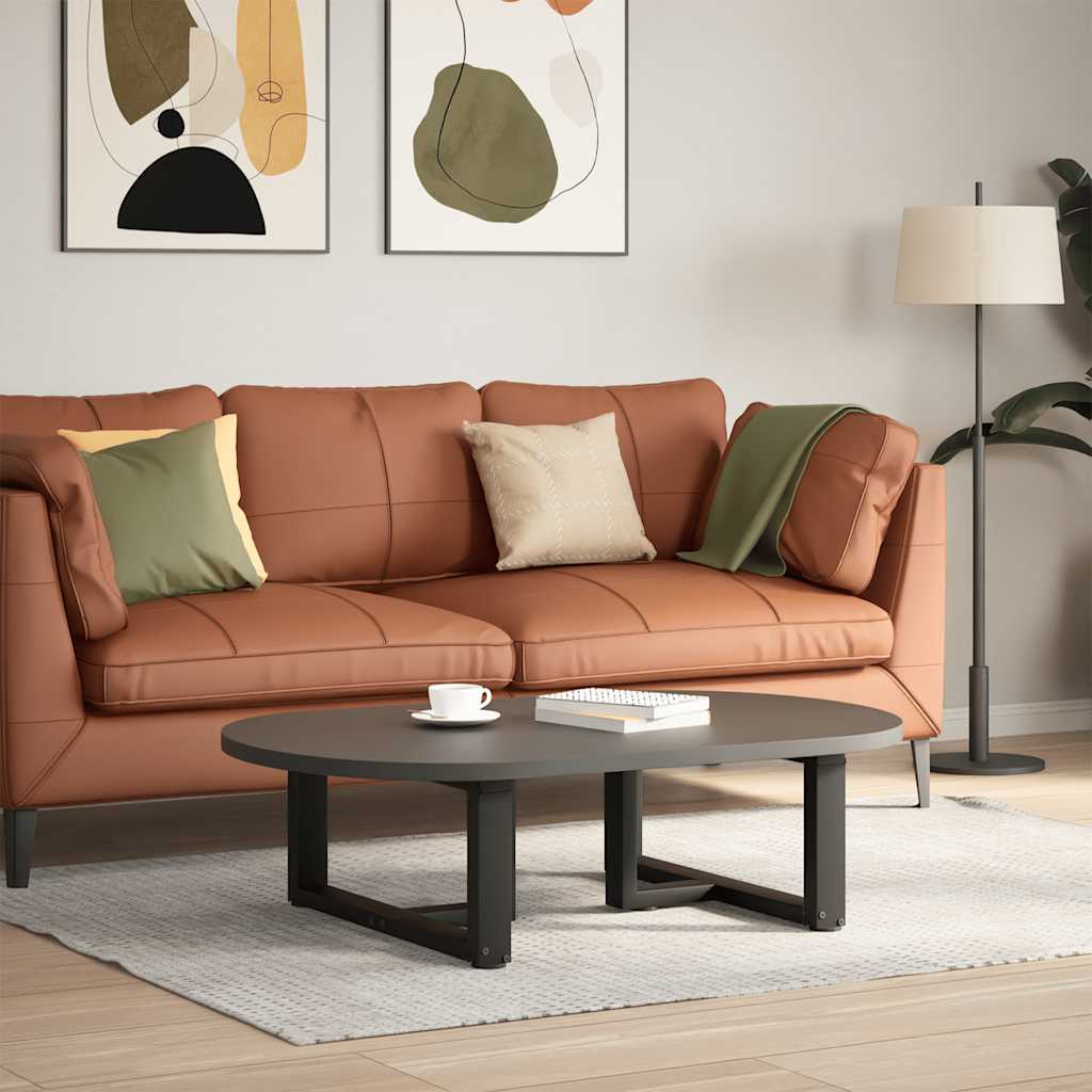 Gambe Tavolino da Caffè a T 2 pz Nero 70x25x(30-31) cm Acciaio - homemem39