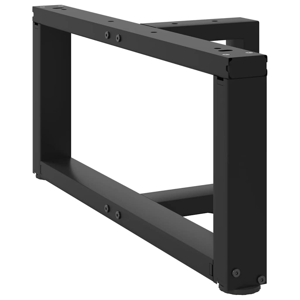 Gambe Tavolino da Caffè a T 2 pz Nero 70x25x(30-31) cm Acciaio - homemem39