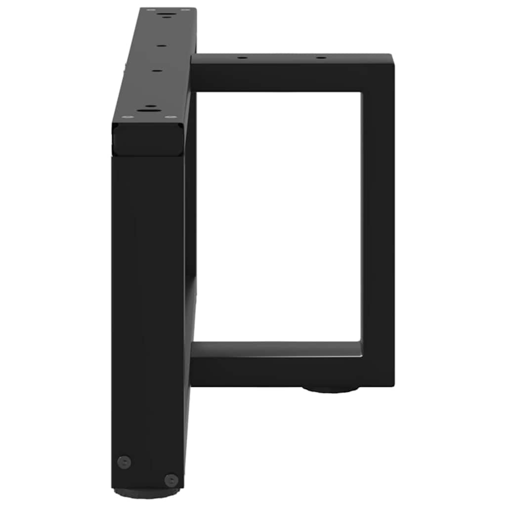 Gambe Tavolino da Caffè a T 2 pz Nero 70x25x(30-31) cm Acciaio - homemem39
