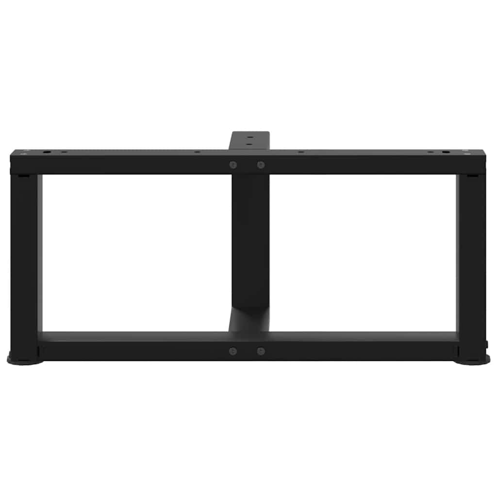 Gambe Tavolino da Caffè a T 2 pz Nero 70x25x(30-31) cm Acciaio - homemem39