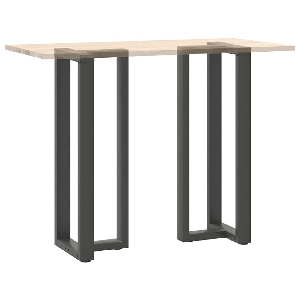 Gambe Tavolo Bar a T 2 pz Antracite 50x35x(110-111) cm Acciaio - homemem39
