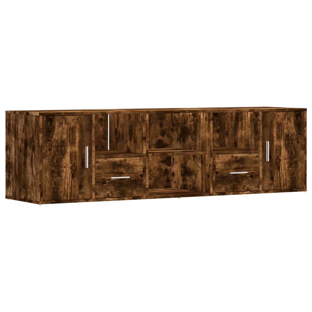 Mobile Angolare Rovere Fumo 160x40x45 cm in Truciolato - homemem39