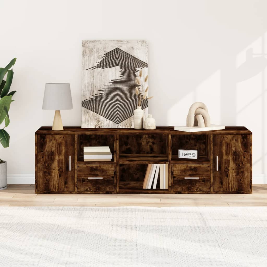 Mobile Angolare Rovere Fumo 160x40x45 cm in Truciolato - homemem39