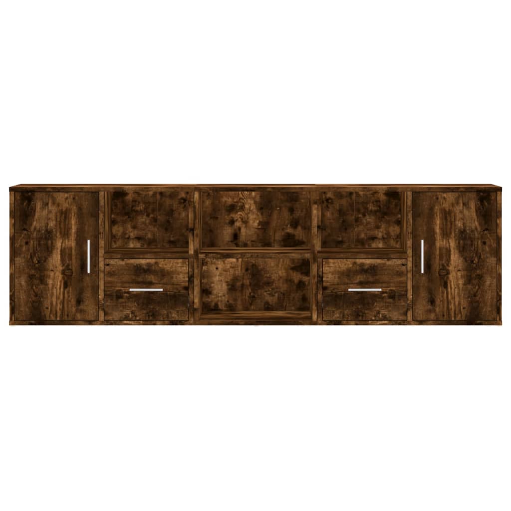 Mobile Angolare Rovere Fumo 160x40x45 cm in Truciolato - homemem39