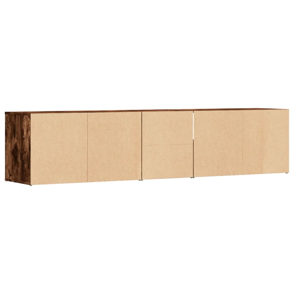 Mobile Angolare Rovere Fumo 200x40x45 cm in Truciolato - homemem39