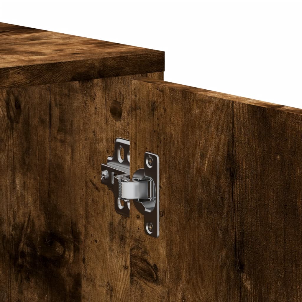 Mobile Angolare Rovere Fumo 200x40x45 cm in Truciolato - homemem39