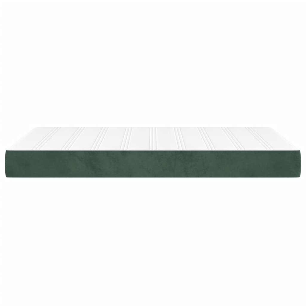 Materasso a Molle Verde Scuro 120x220x20 cm in Velluto - homemem39