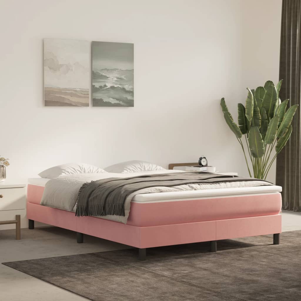 Materasso a Molle Insacchettate Rosa 140x220x20 cm in Velluto - homemem39