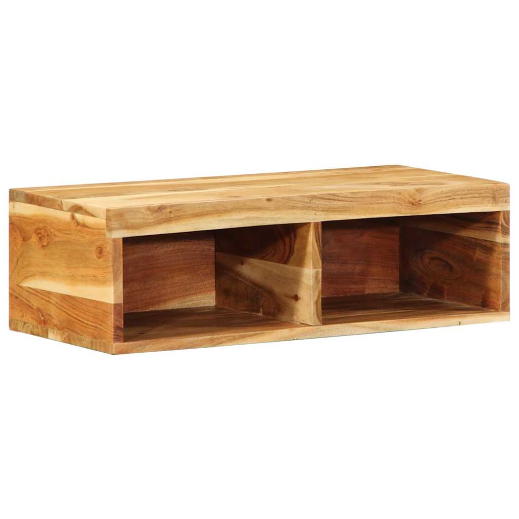Mobile TV a Parete 60x30x19 cm in Legno Massello di Acacia