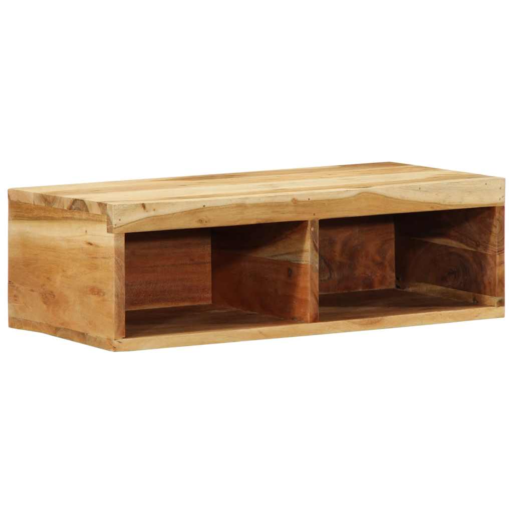 Mobile TV a Parete 60x30x19 cm in Legno Massello di Acacia