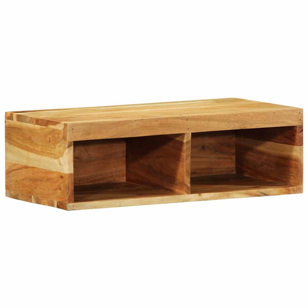 Mobile TV a Parete 60x30x19 cm in Legno Massello di Acacia