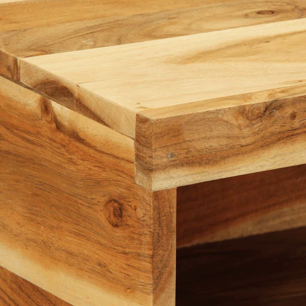 Mobile TV a Parete 60x30x19 cm in Legno Massello di Acacia