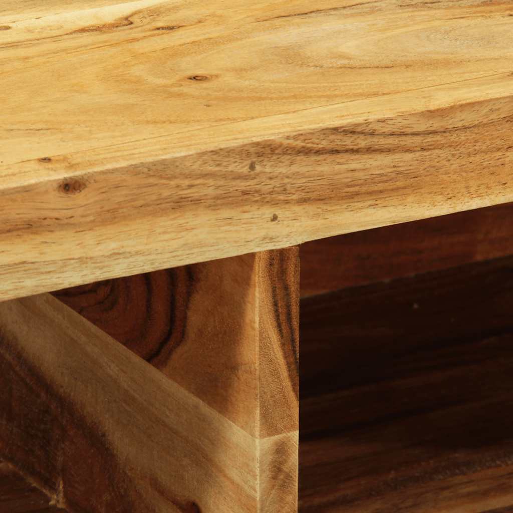 Mobile TV a Parete 60x30x19 cm in Legno Massello di Acacia