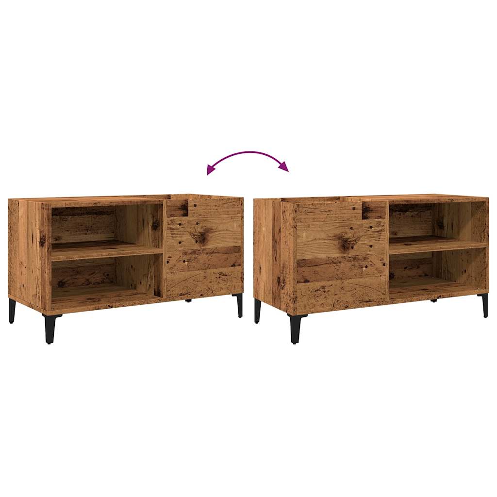 Mobile Porta Dischi Legno Antico 84,5x38x48cm Legno Multistrato - homemem39