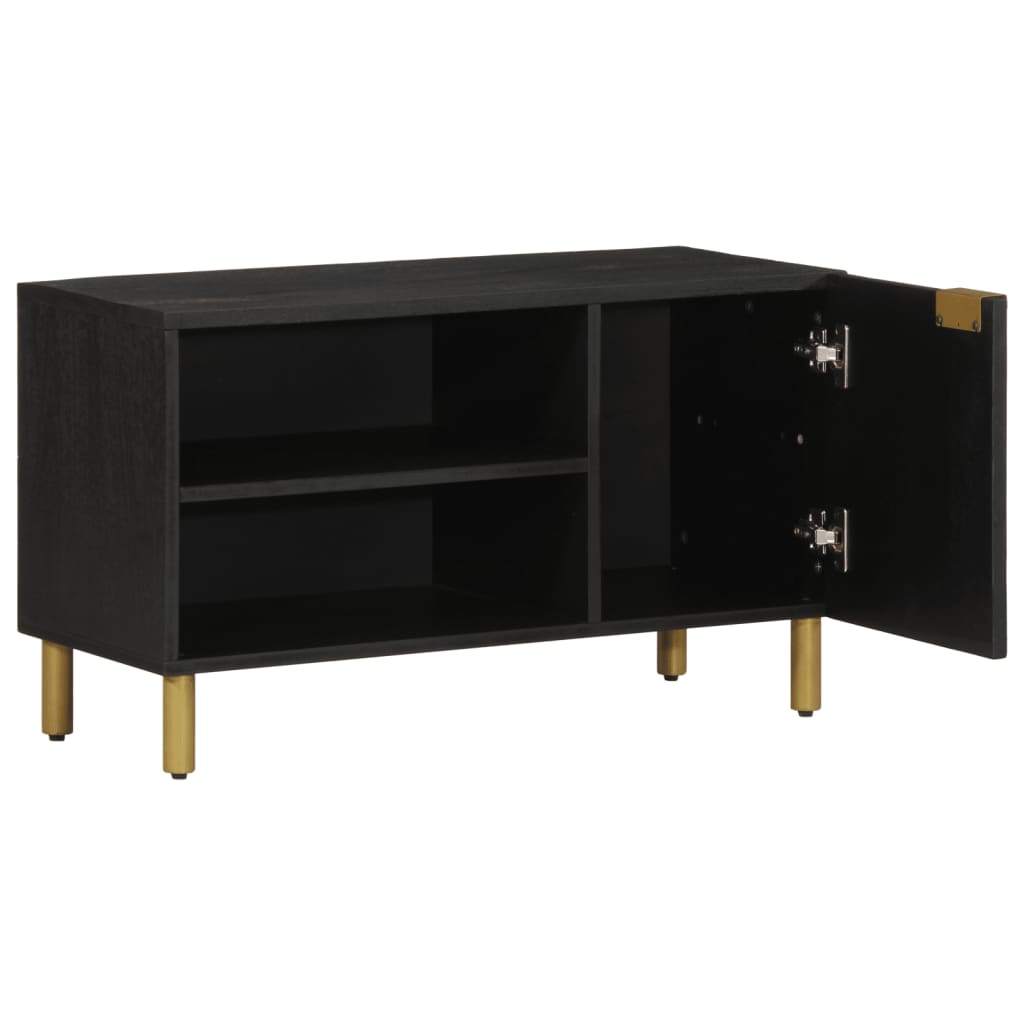 Mobile Porta TV Nero 80x33x46 cm in Legno Multistrato