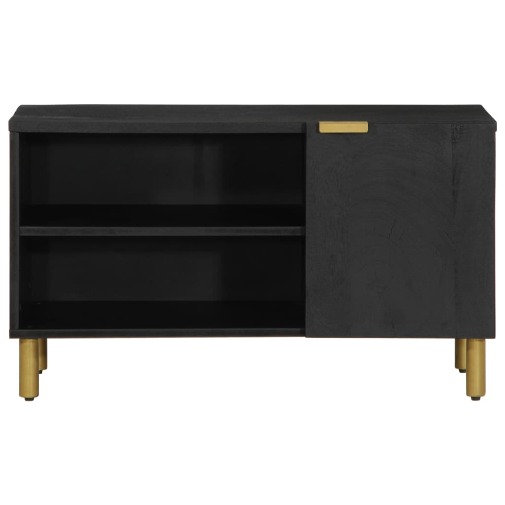 Mobile Porta TV Nero 80x33x46 cm in Legno Multistrato