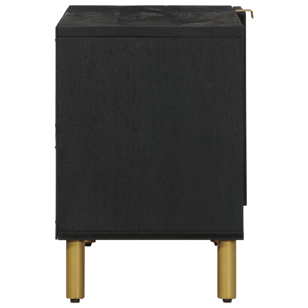 Mobile Porta TV Nero 80x33x46 cm in Legno Multistrato