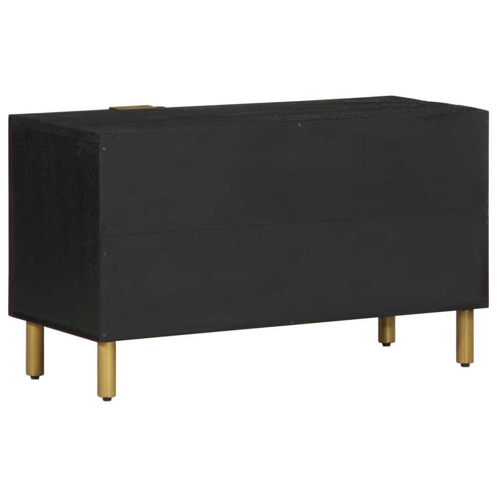 Mobile Porta TV Nero 80x33x46 cm in Legno Multistrato
