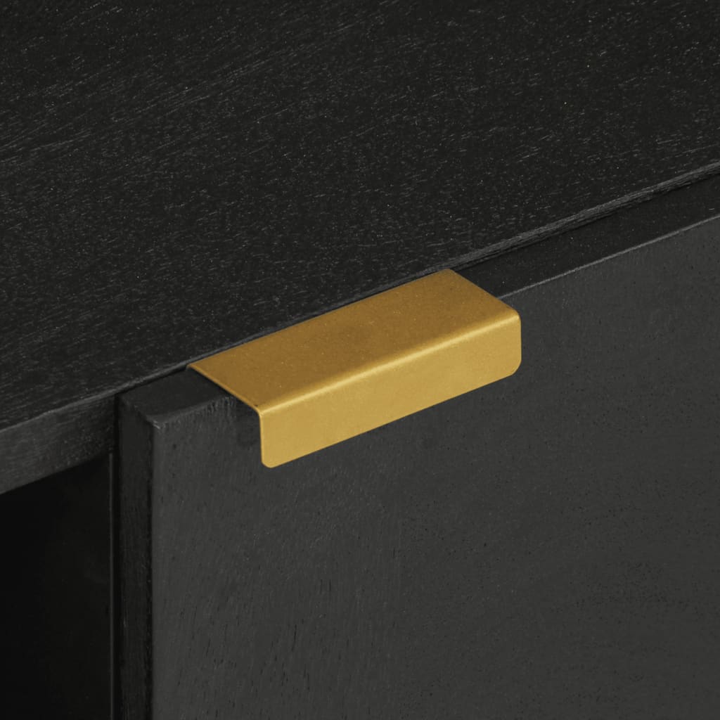 Mobile Porta TV Nero 80x33x46 cm in Legno Multistrato