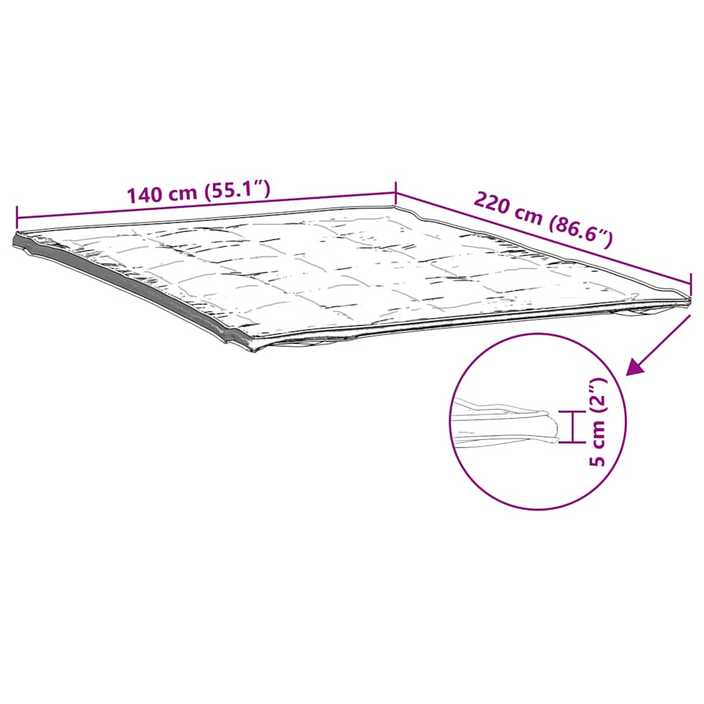 Coprimaterasso Bianco 140x220 cm - homemem39