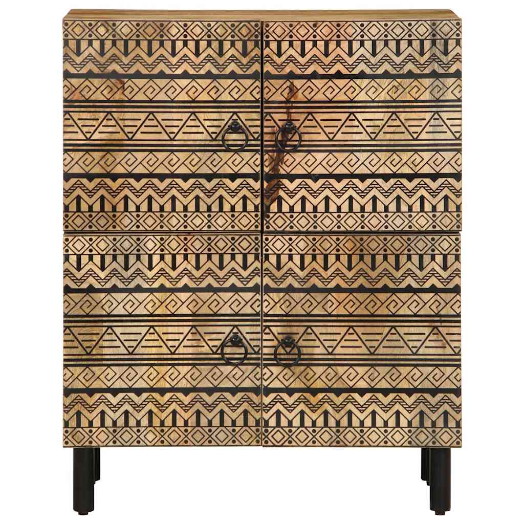 Credenza 60x33,5x75 cm in Legno Massello di Mango Grezzo
