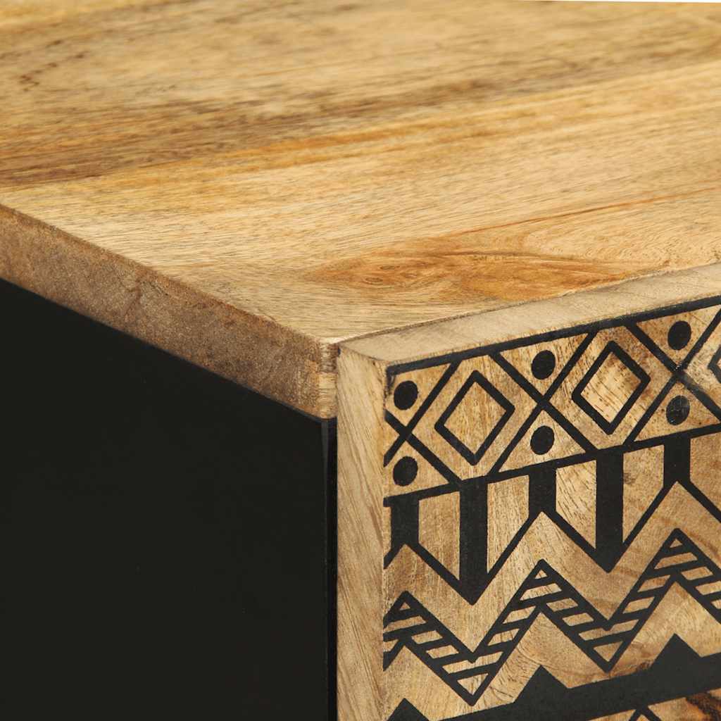 Credenza 60x33,5x75 cm in Legno Massello di Mango Grezzo