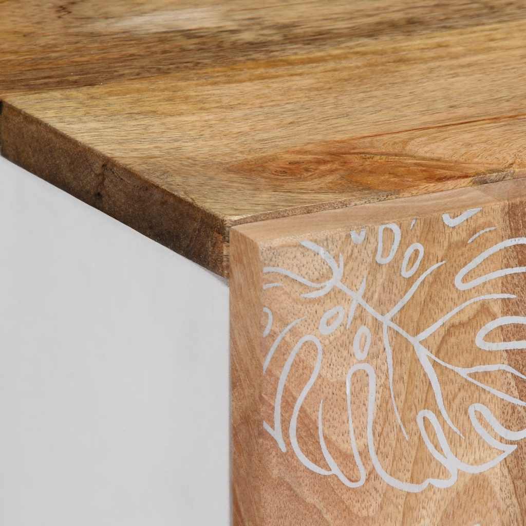 Credenza 60x33,5x75 cm in Legno Massello di Mango