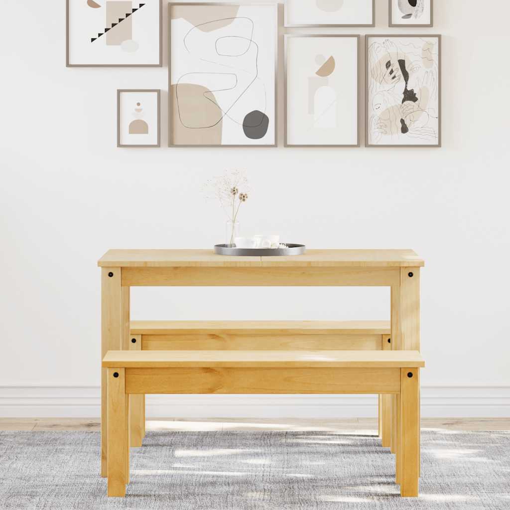 Set da Pranzo 3 pz Panama in Legno Massello di Pino - homemem39