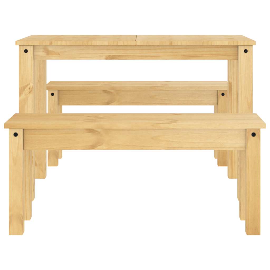Set da Pranzo 3 pz Panama in Legno Massello di Pino - homemem39