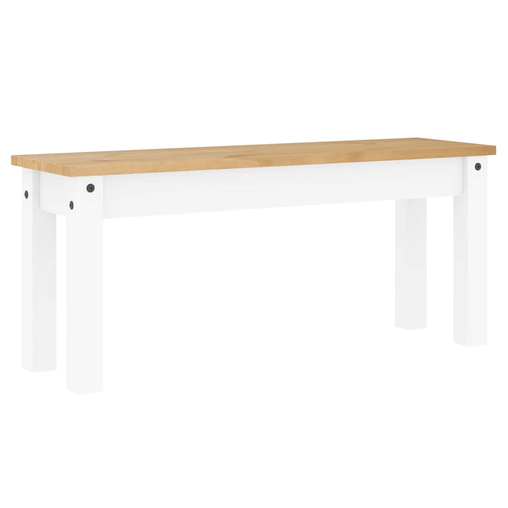Set da Pranzo 4 pz Panama Bianco in Legno Massello di Pino - homemem39