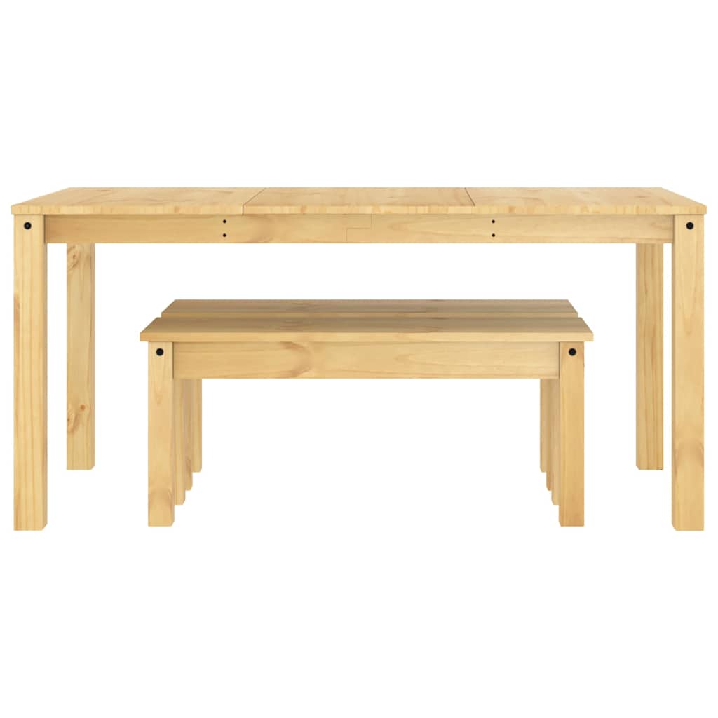 Set da Pranzo 3 pz Panama in Legno Massello di Pino - homemem39
