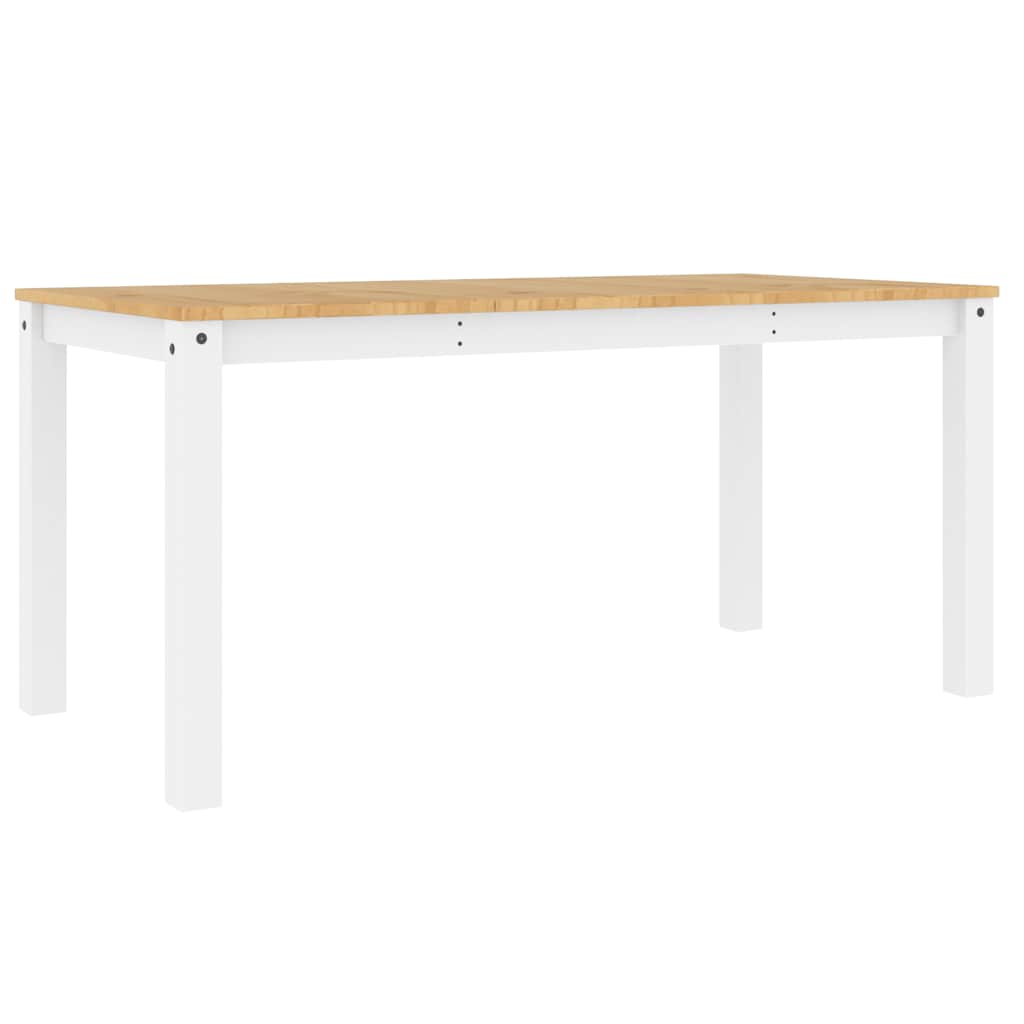 Set da Pranzo 3 pz Panama Bianco in Legno Massello di Pino - homemem39