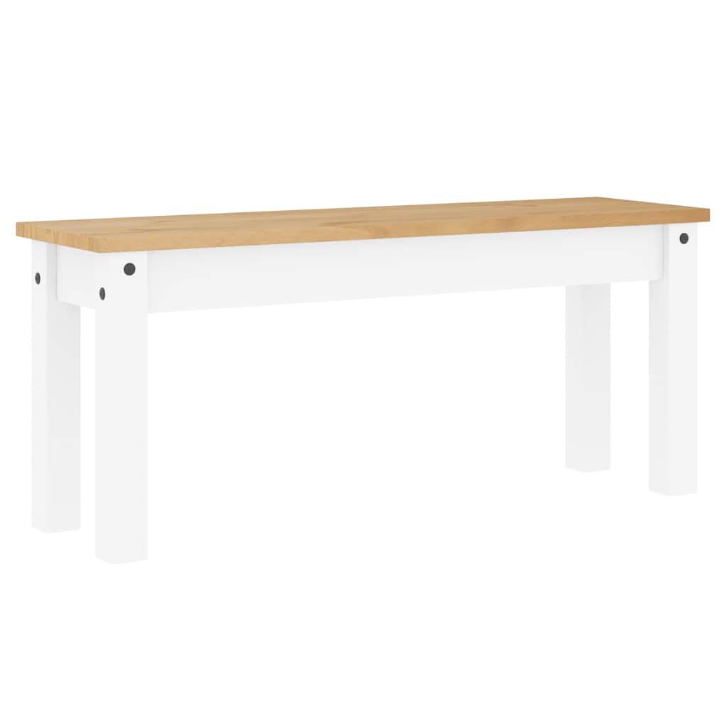 Set da Pranzo 3 pz Panama Bianco in Legno Massello di Pino - homemem39