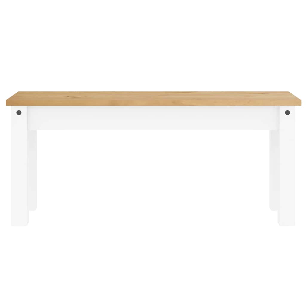 Set da Pranzo 3 pz Panama Bianco in Legno Massello di Pino - homemem39